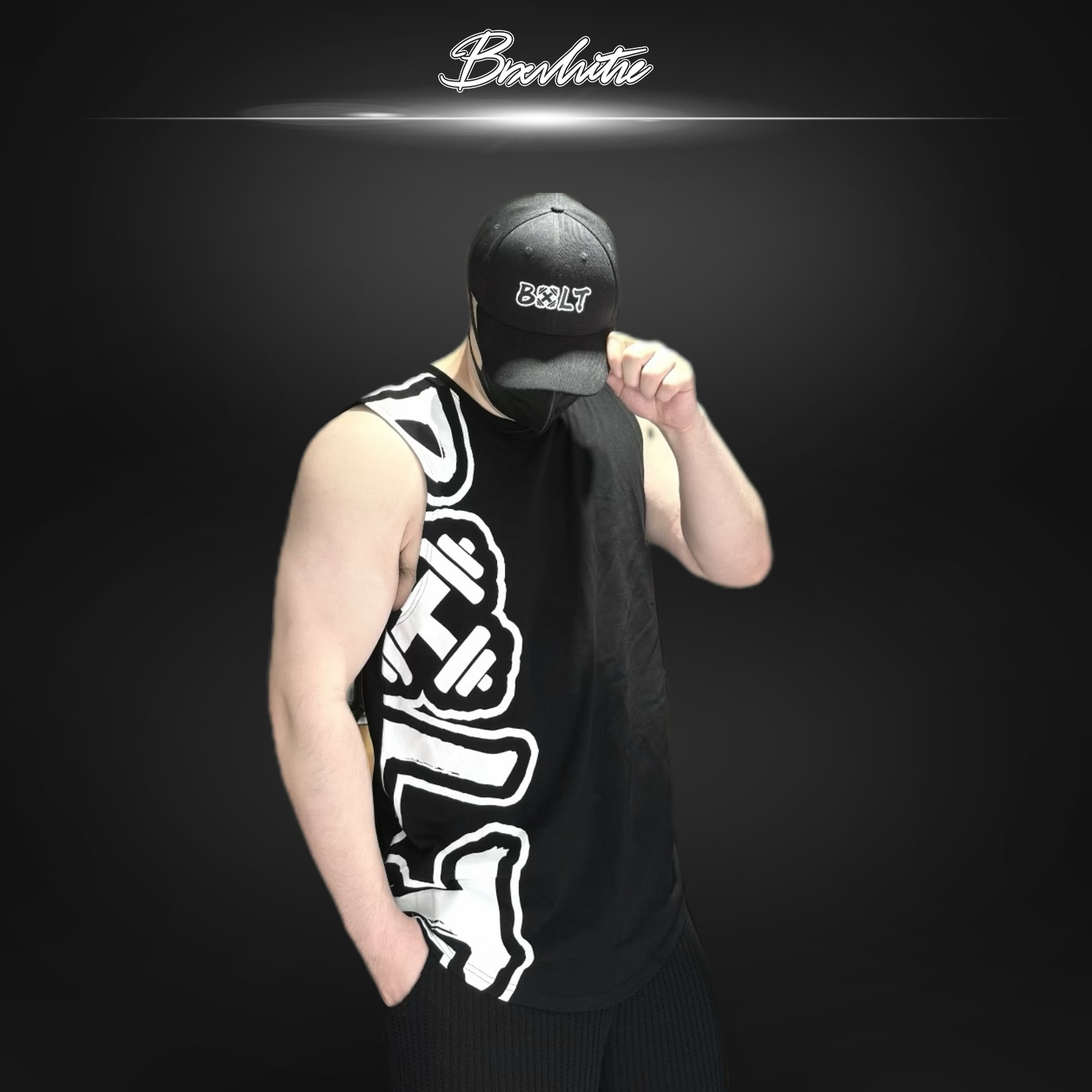 BXLT经典LOGO字母砍袖背心