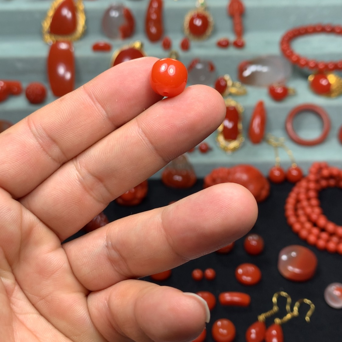 【闪购商品】南红玛瑙珠子未镶嵌土***片