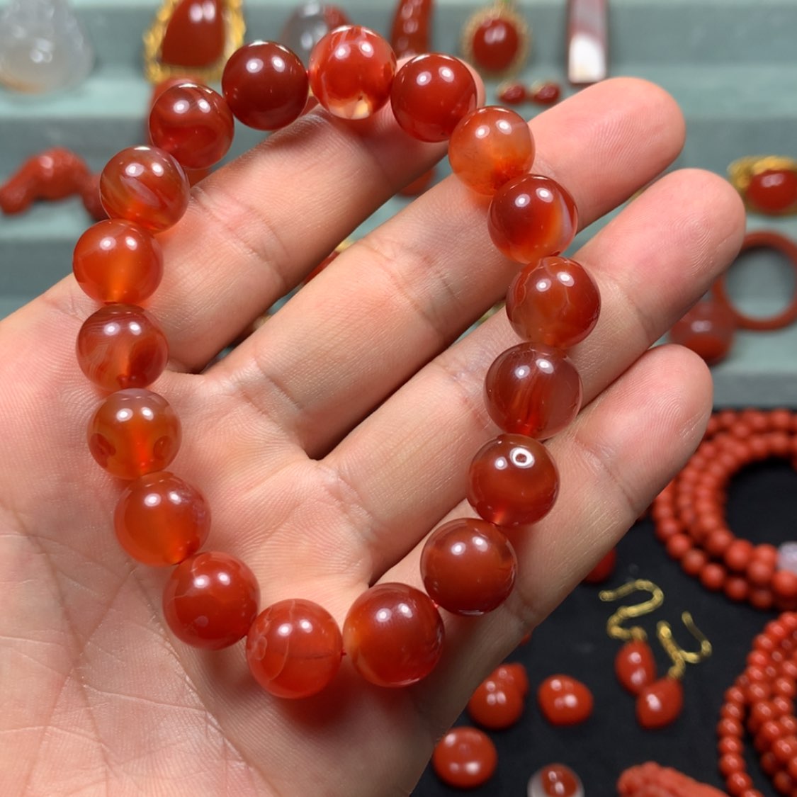 【闪购商品】南红玛瑙珠子未镶嵌六****1