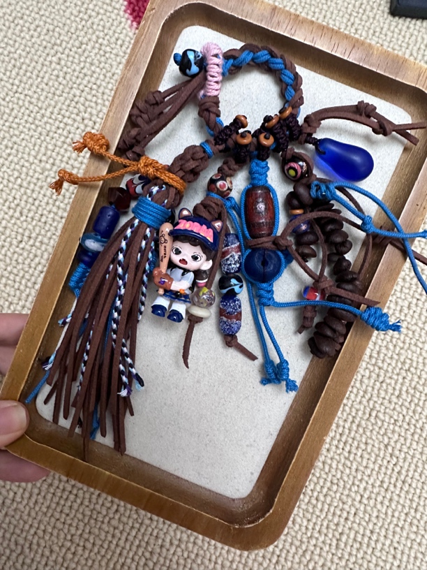 定制专拍萌粒改娃DIY新中式时尚百搭个性编绳手链包挂车挂装饰链