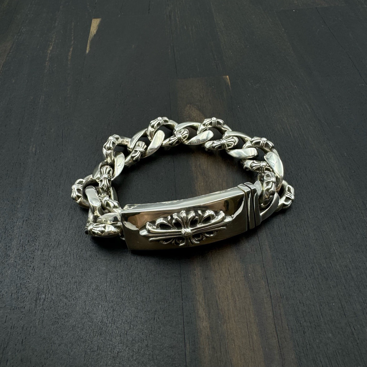 未使用 21cm Chrome Hearts 克罗心 十字花ID古巴手串