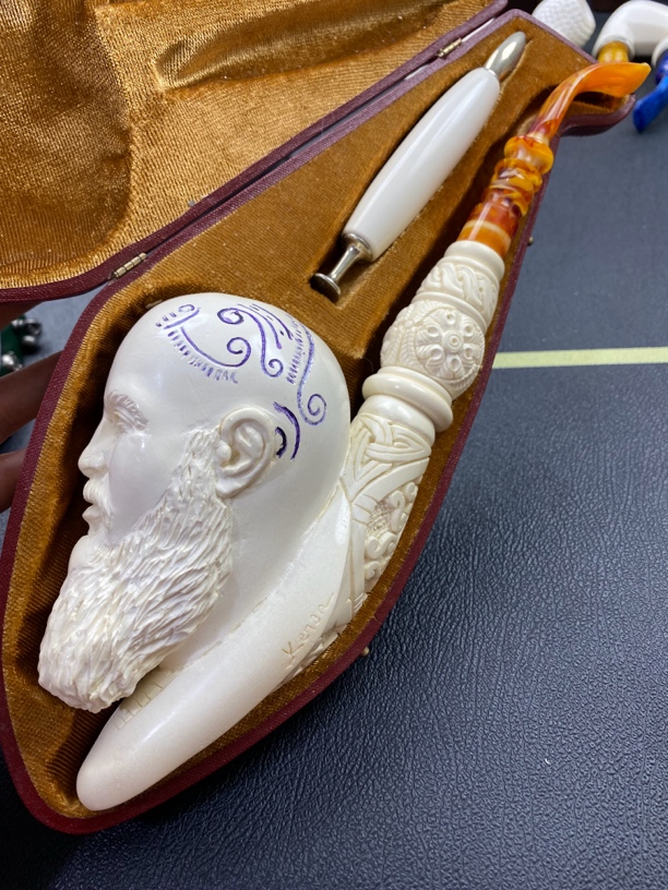 海泡石烟斗凯南雕刻24*80