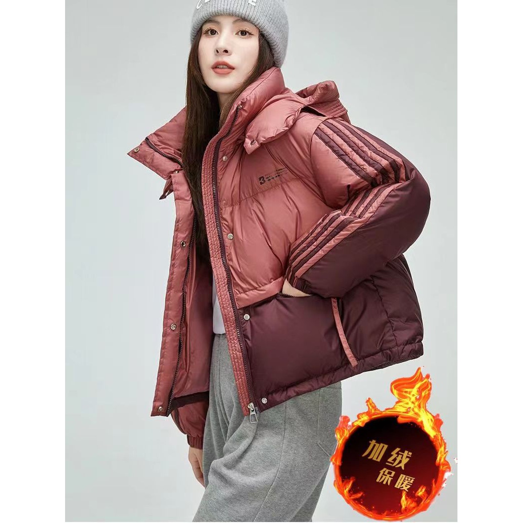 羽绒服女短款2023冬季新款小个子可拆帽白鸭绒加厚爆款冬装潮外套