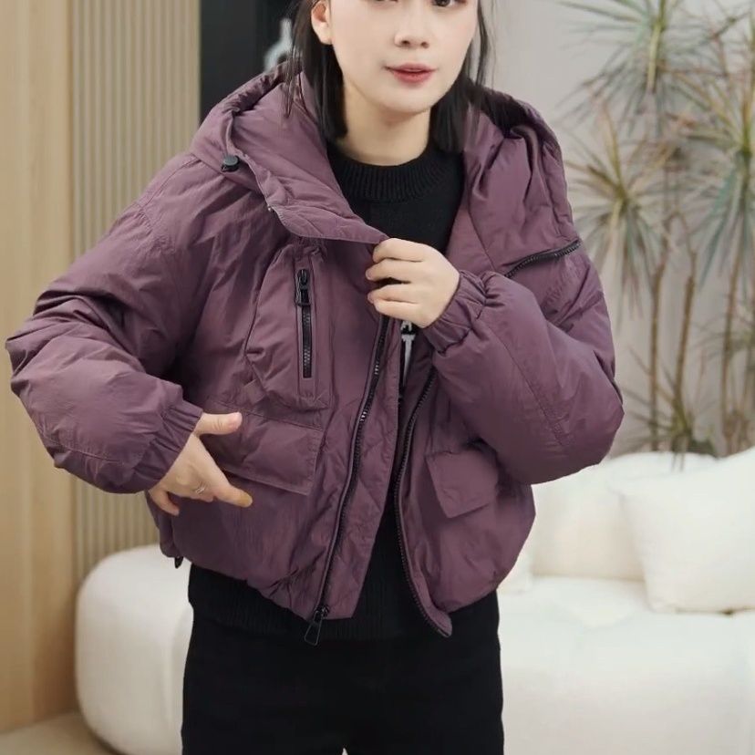 2023秋冬新款轻薄款羽绒服连帽休闲运动户外防风短款棒球服外套潮