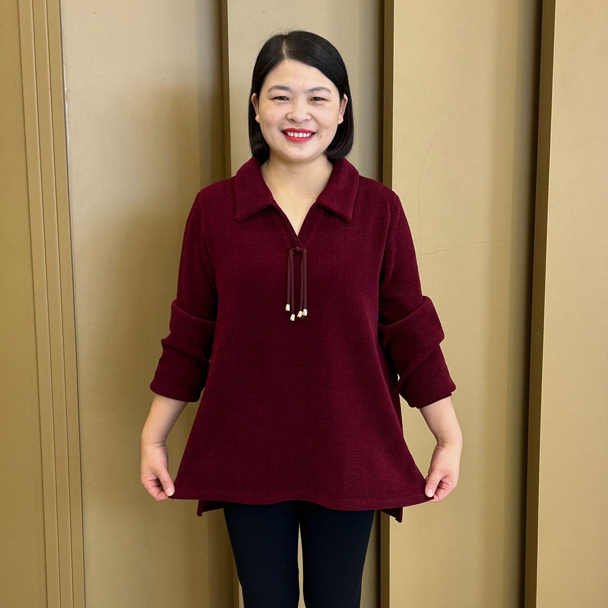 2024秋冬新款翻领时尚洋气宽松遮肉加厚洋气上衣