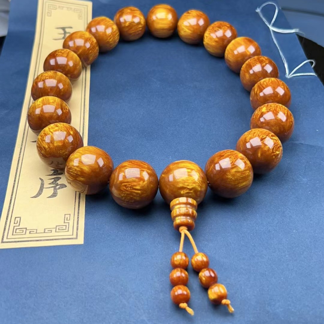 2.5手持  2.5尺寸金丝珋手串金丝全爆盘玩手串文玩手串