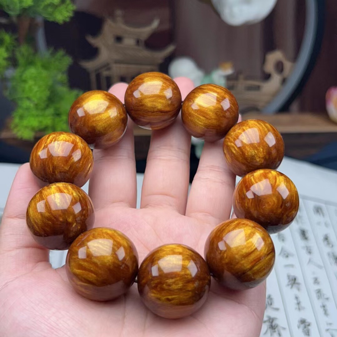 2.5 尺寸金丝 珋手串 请勿差评，有问题联系客服 送备用绳