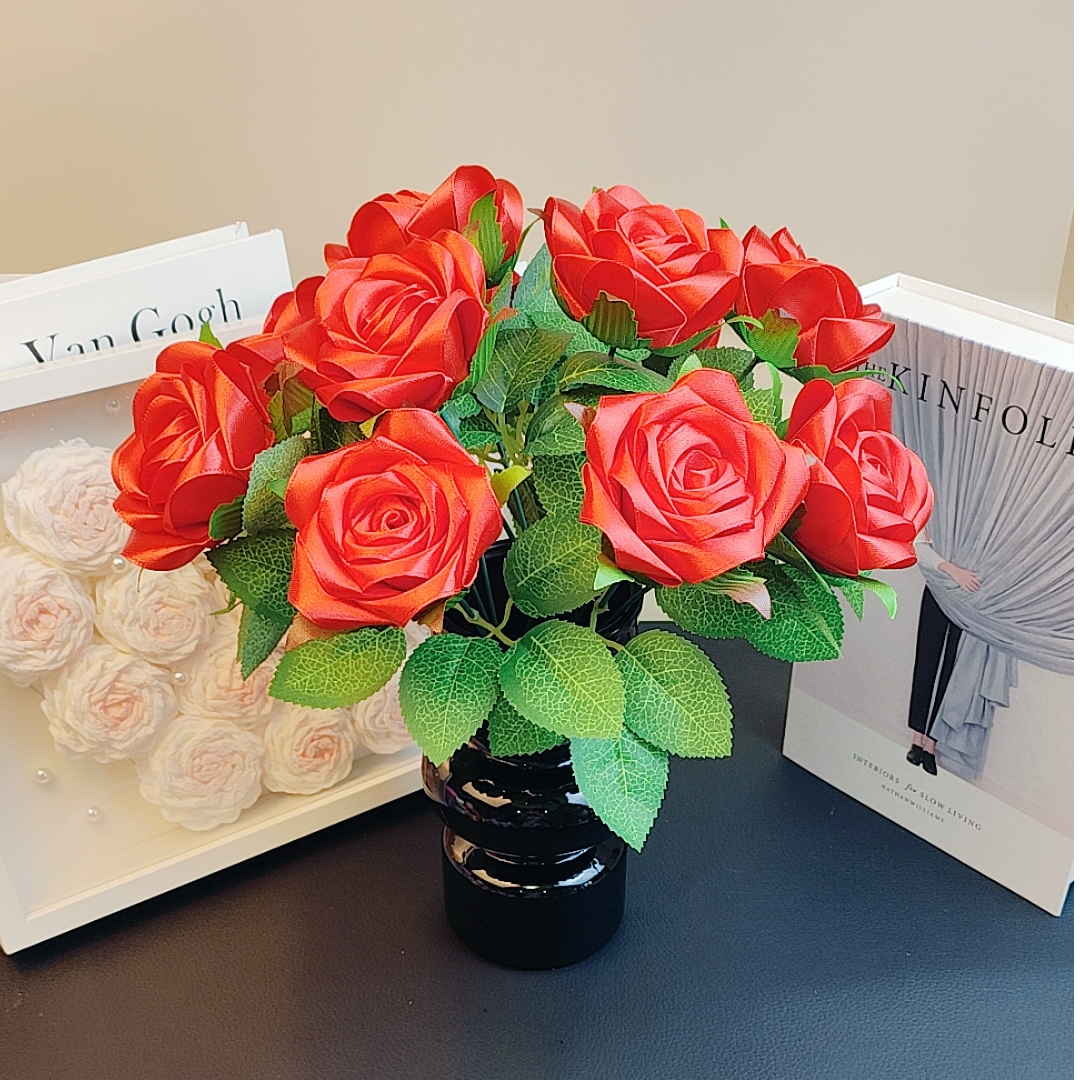 手工DIY丝带玫瑰花新手材料包