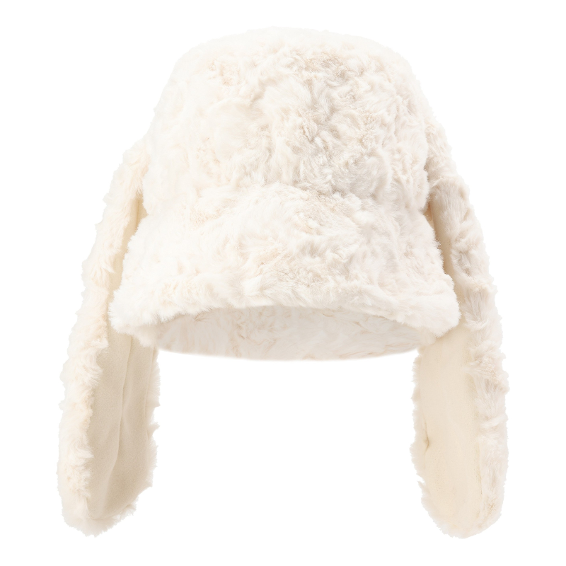 软fufu仿兔绒加厚垂耳兔帽子渔夫帽大耳朵保暖软妹可爱保暖秋冬