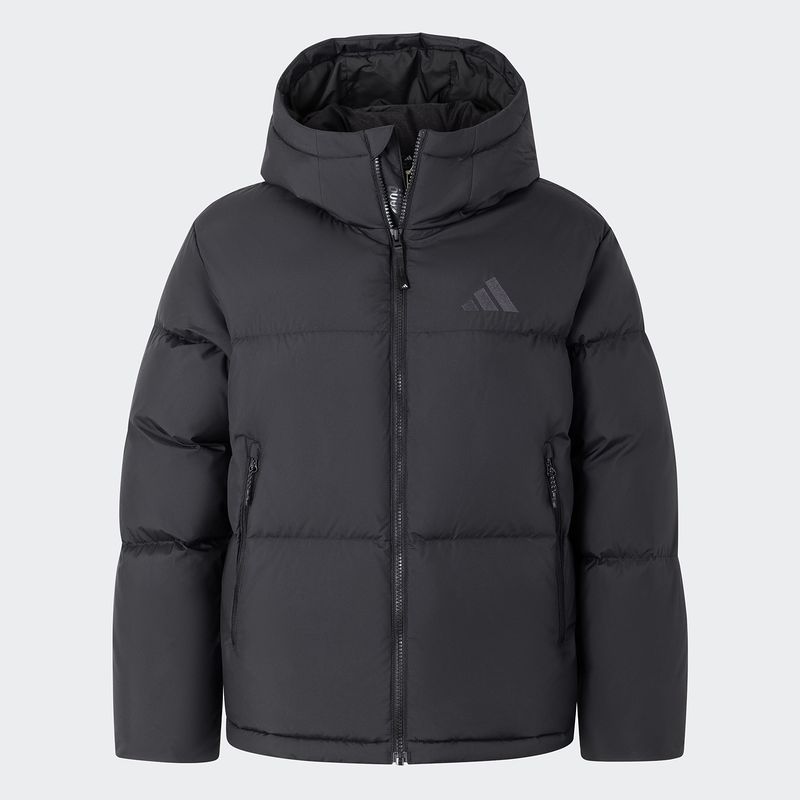 阿迪达斯暖「芯」科技拒水保暖600蓬宽松连帽面包羽绒服JV6192