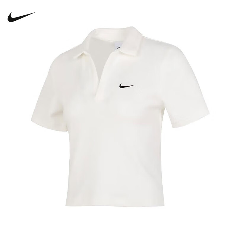 NIKE/耐克SPORTSWEARESSENTIAL女子短袖翻领上衣修身DV7885-133
