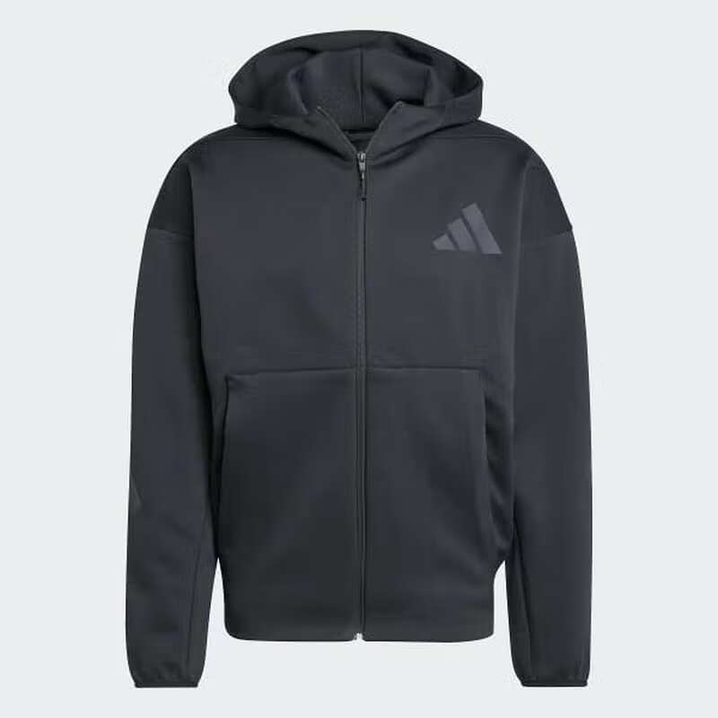 Adidas/阿迪达斯男子黑标制服亲肤柔软轻薄保暖连帽夹克JE7538