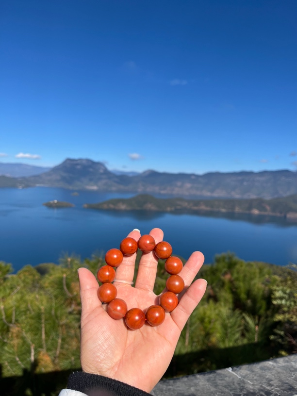 南红川料柿子红满肉手串女款手工时尚