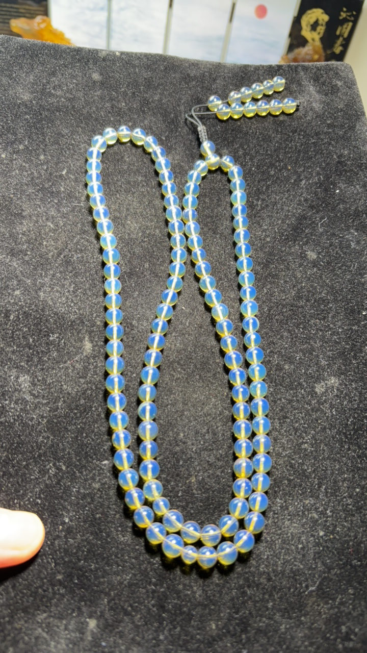 缅甸天然琥珀108链子（6+mm 20克）