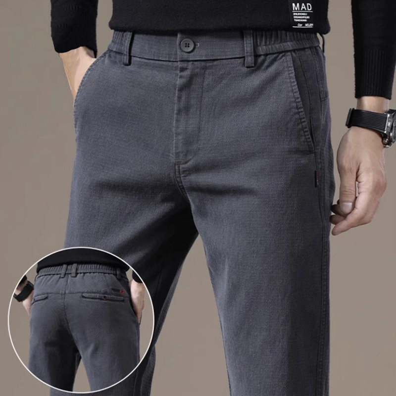 休闲裤男士2023新款商务西裤春秋款中年修身直筒裤子男款百搭秋冬