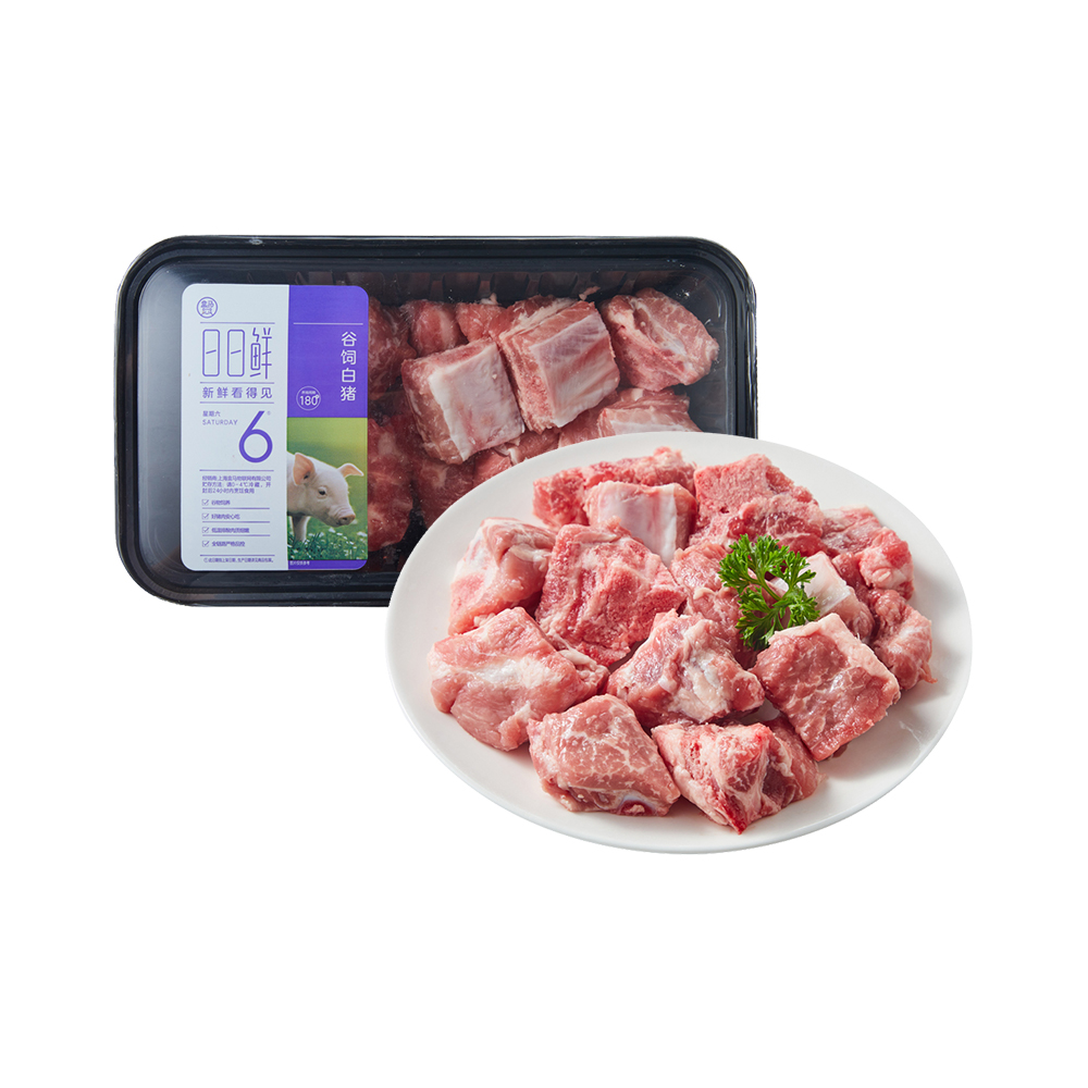 冰鲜 猪前排(脊骨+肋排) 约400g(盒马日日鲜)