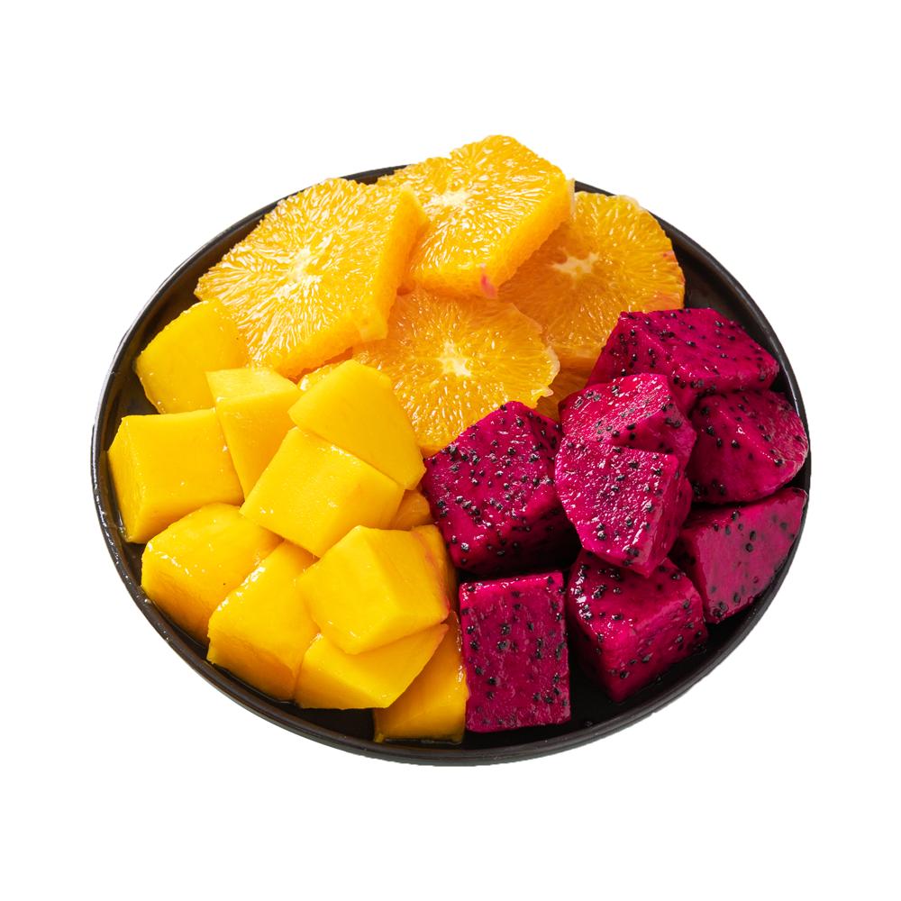【鲜果切】3拼(芒果+鲜橙+红心火龙果) 400g
