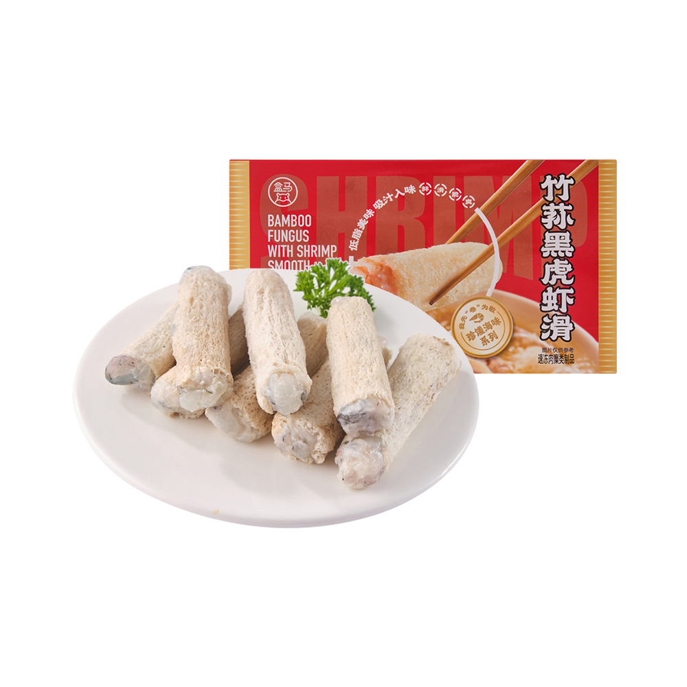 盒马 竹荪黑虎虾滑 120g