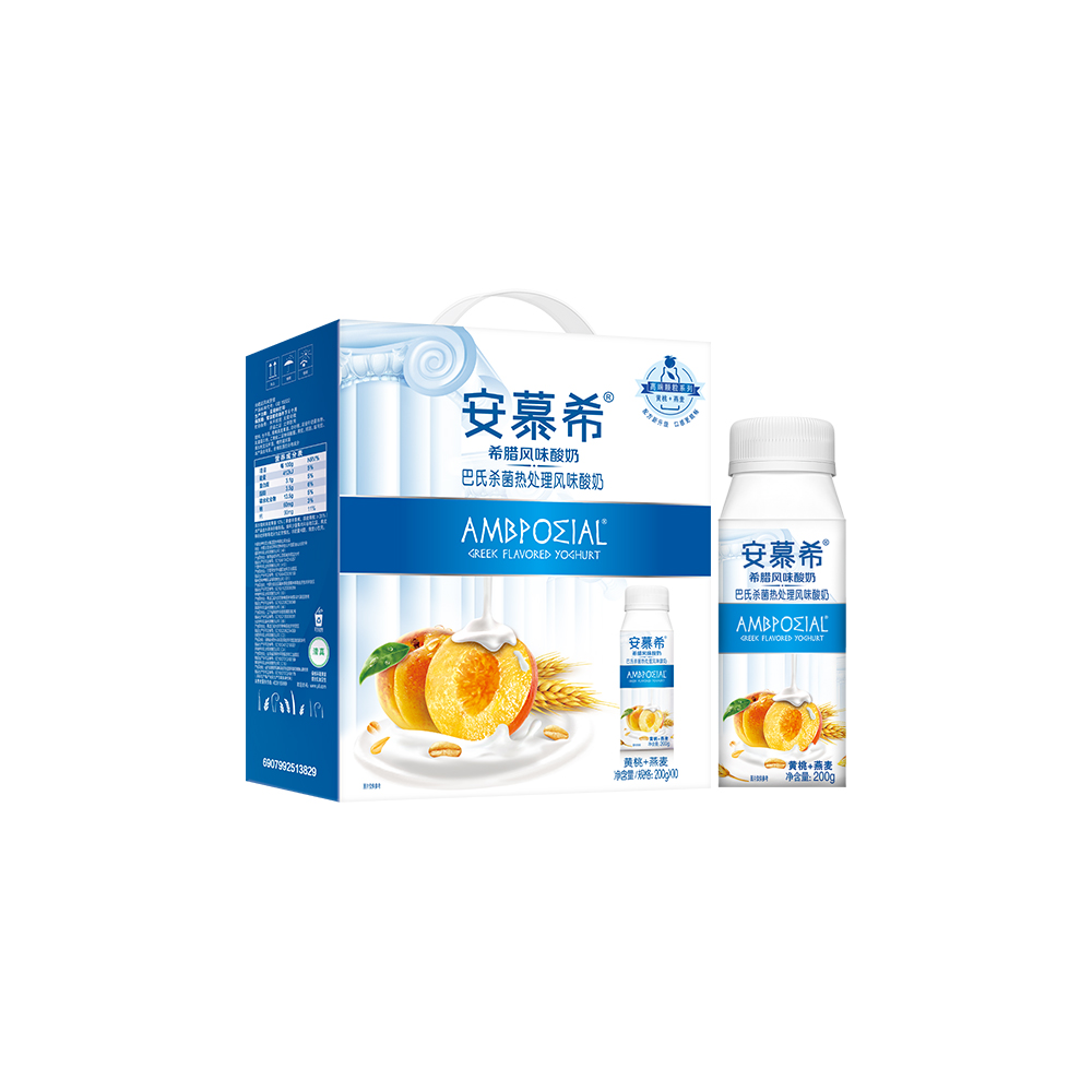 伊利 安慕希 希腊风味酸奶 黄桃燕麦 200g*10