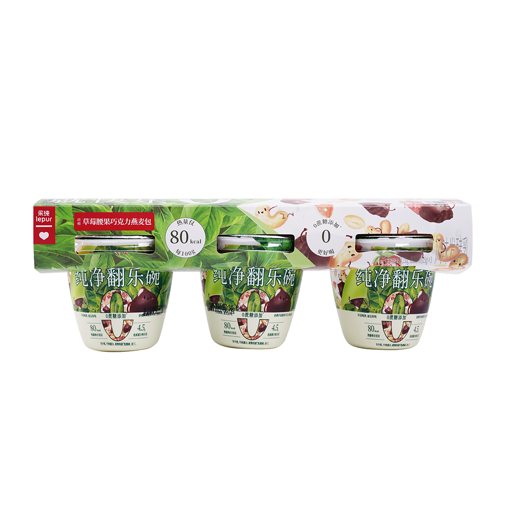 乐纯 纯净翻乐碗 草莓腰果巧克力燕麦 150g*3