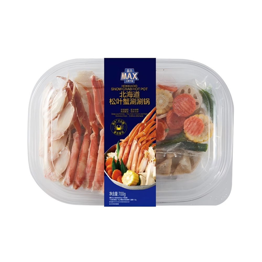 盒马MAX 北海道风味松叶蟹涮涮锅 700g