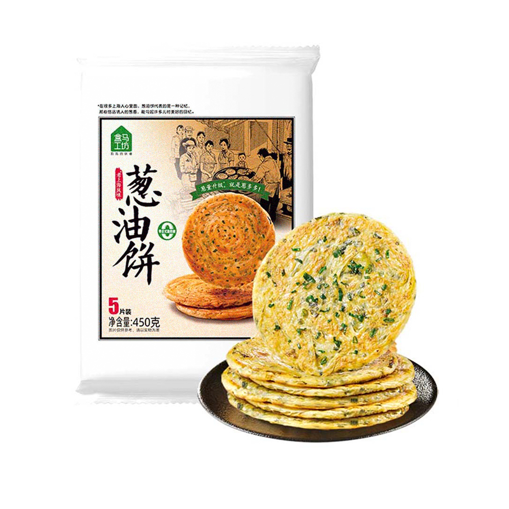盒马 老上海葱油饼 450g(5片)