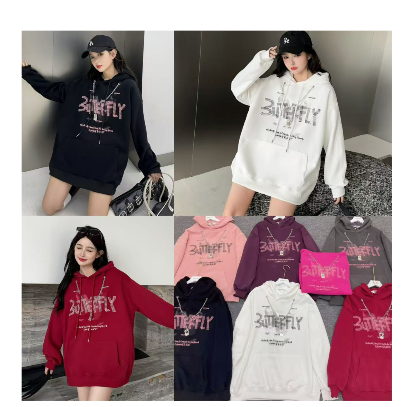 玲玲服饰·【7730】字母带帽卫衣