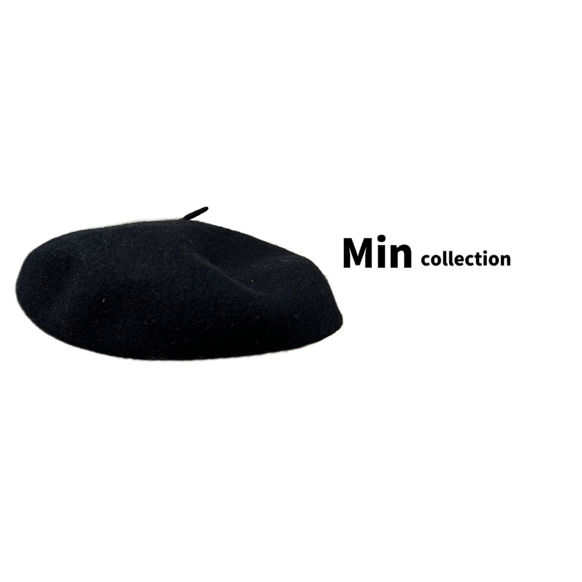 Min复古百搭纯色贝雷帽