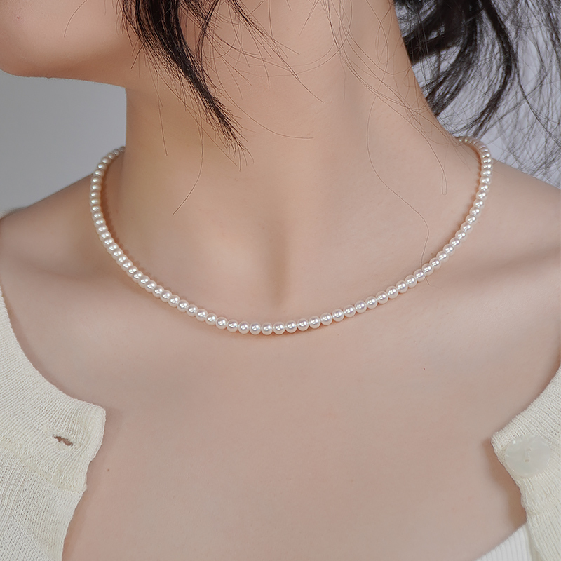 （上新）淡水珍珠项链4-5mm G18K扣+延长链YFD0123