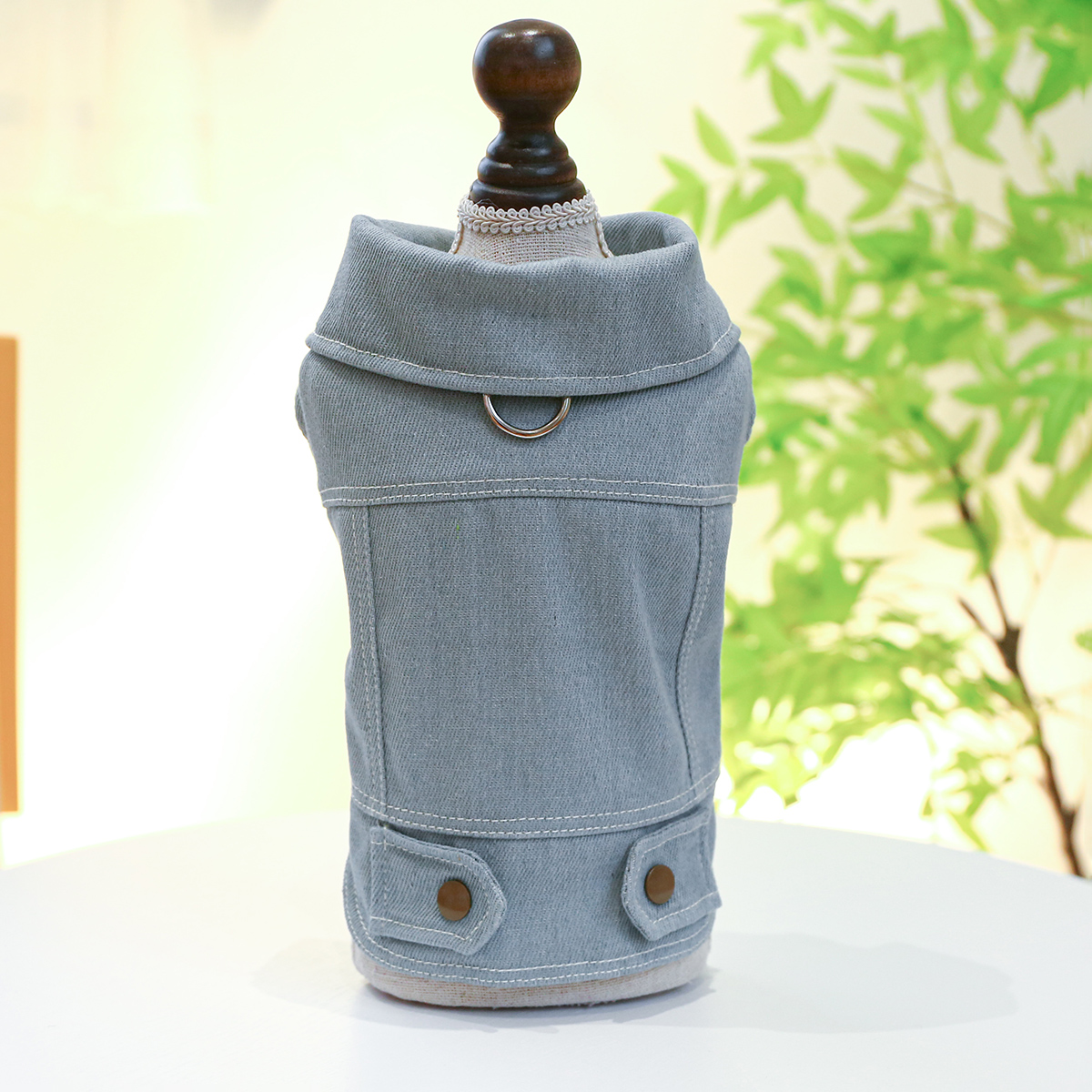 狗狗外套比熊博美泰迪春秋经典牛仔衣-纯色约克夏马尔济斯