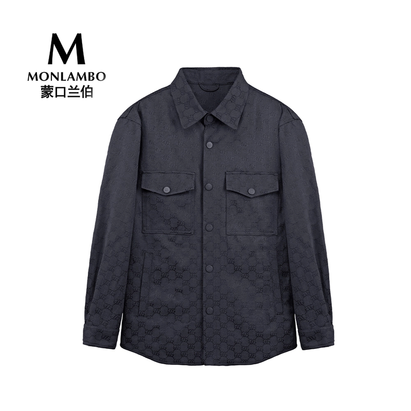 MONLAMBO新款男士休闲时尚百搭经典潮流秋冬翻领轻薄欧货夹克