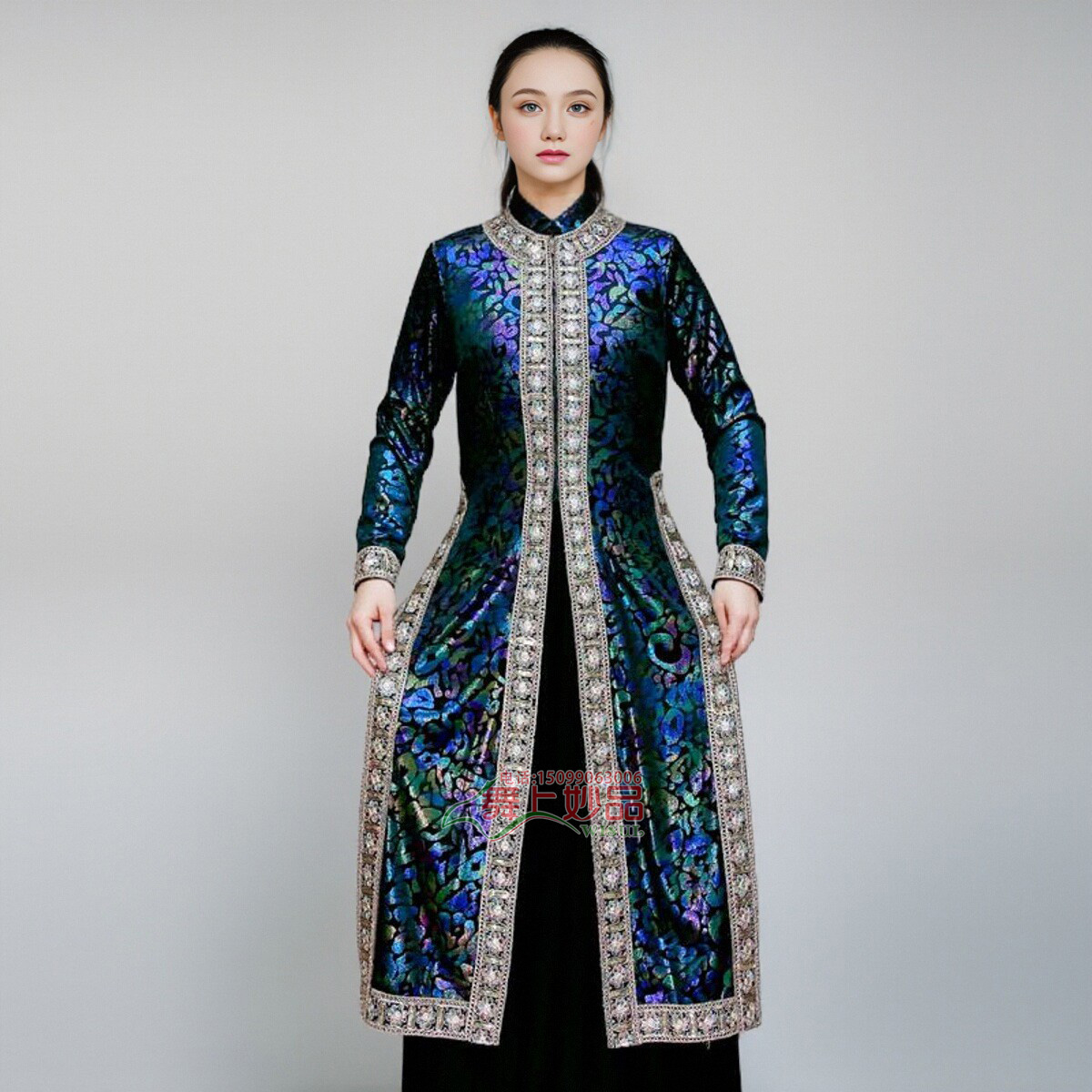 舞上妙品59新疆维吾尔族民族舞蹈演出服装广场舞台韩国绒表演服饰