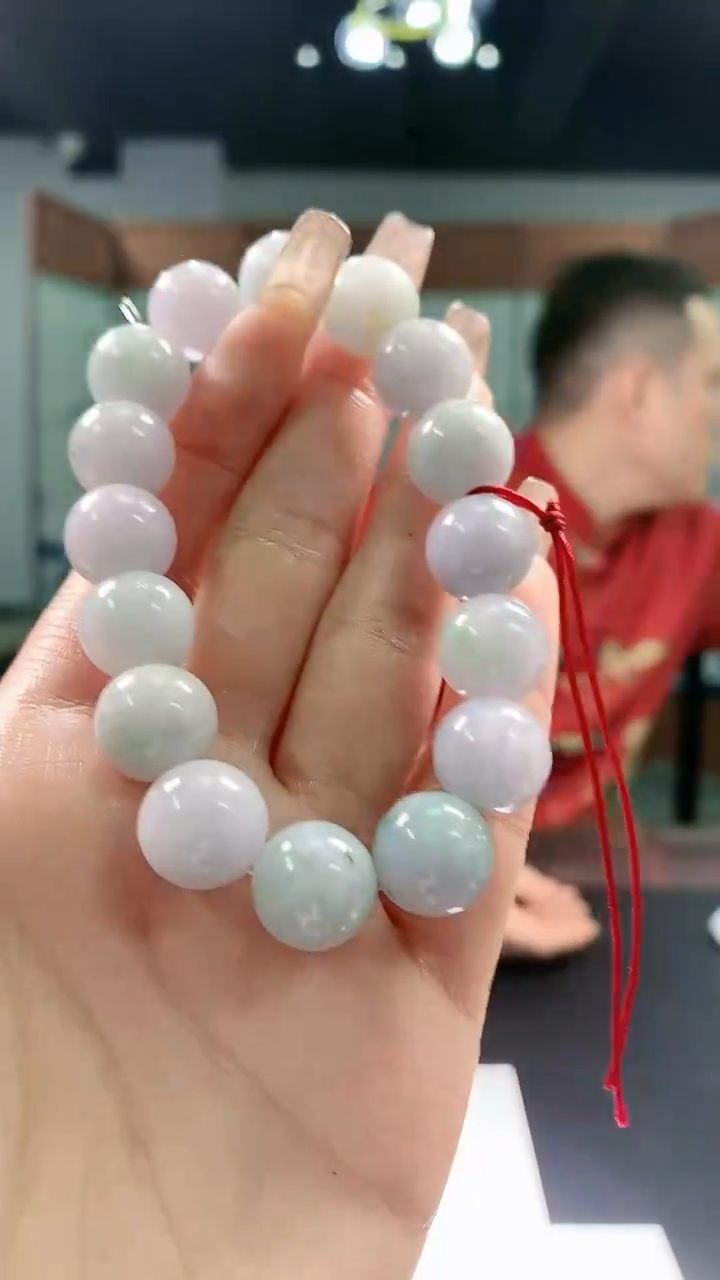 【闪购商品】定制翡翠未镶嵌4852xd-毛货手串44