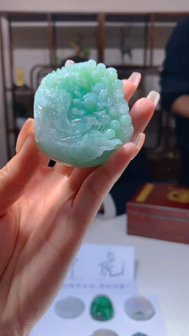 【闪购商品】定制翡翠未镶嵌4873jj-毛货盖章凤凰39