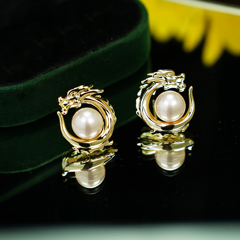 5601 港风法式复古温柔OL简约气质高定耳钉优雅耳饰