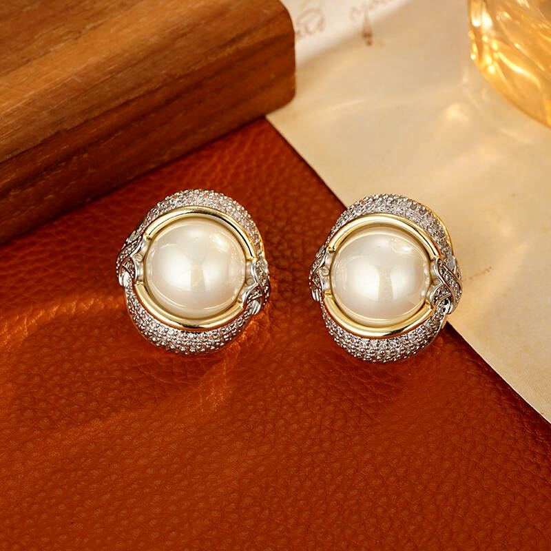 铜合金耳饰 5772【日月星光】时尚优雅精致高级感定制轻奢奢华耳钉