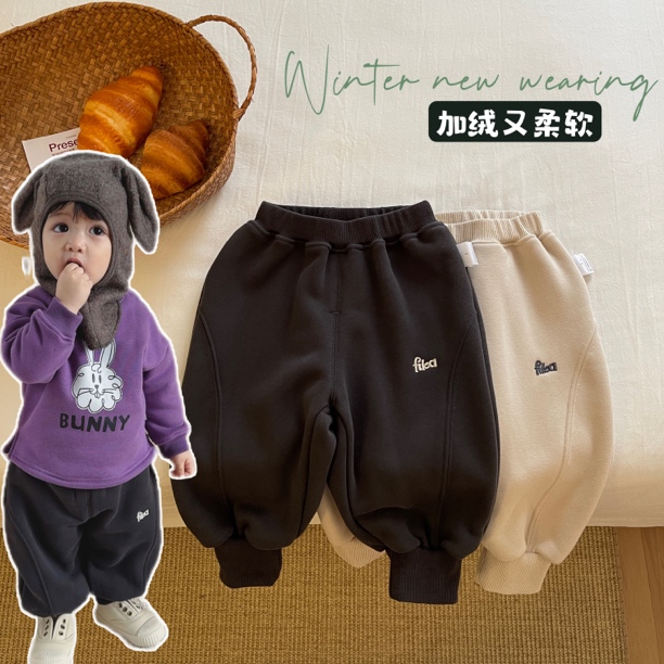 9.28【柔软又加绒神裤】婴幼儿秋冬加绒针织裤男女宝宝加厚运动裤