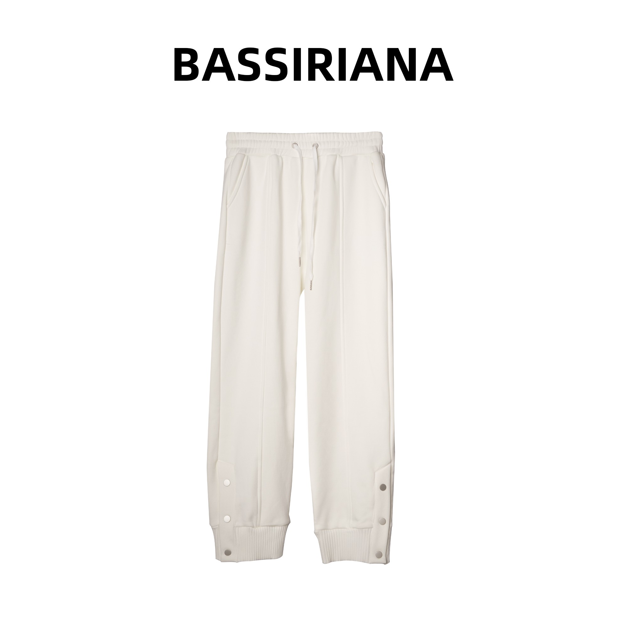 璎珞【BASSIRIANA】时尚宽松休闲束脚裤百搭显瘦女松紧卫裤2210326