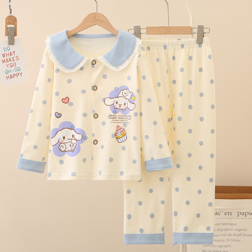 儿童睡衣女童春秋季新款8-15岁中大童家居服女孩小小宝甜美系睡衣