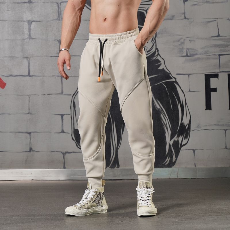 秋冬保暖秋冬季加加厚运动休闲小脚裤跑步训练健身卫裤肌肉男宽松