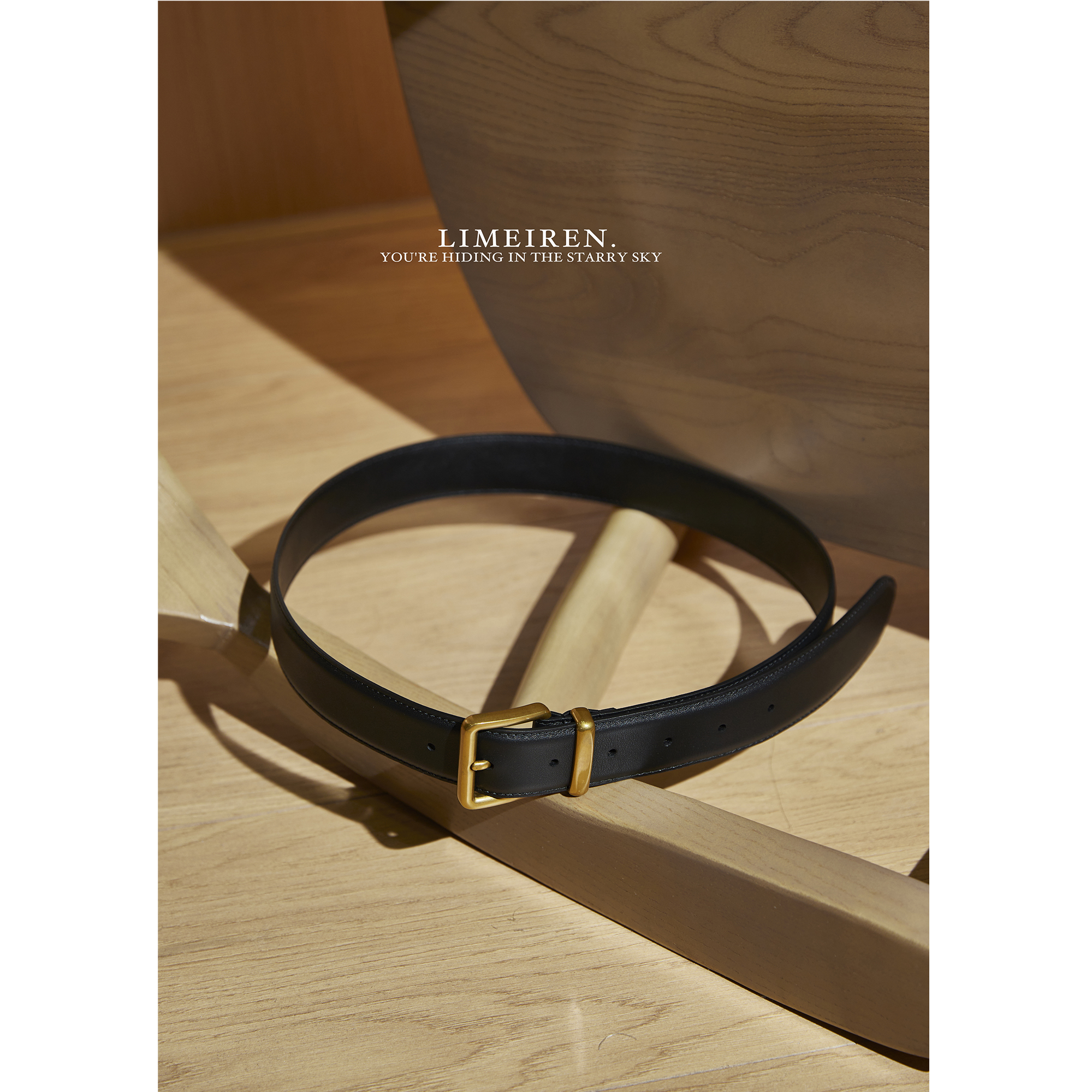 LMR 鎏金方形针扣简约时尚女士腰带-62