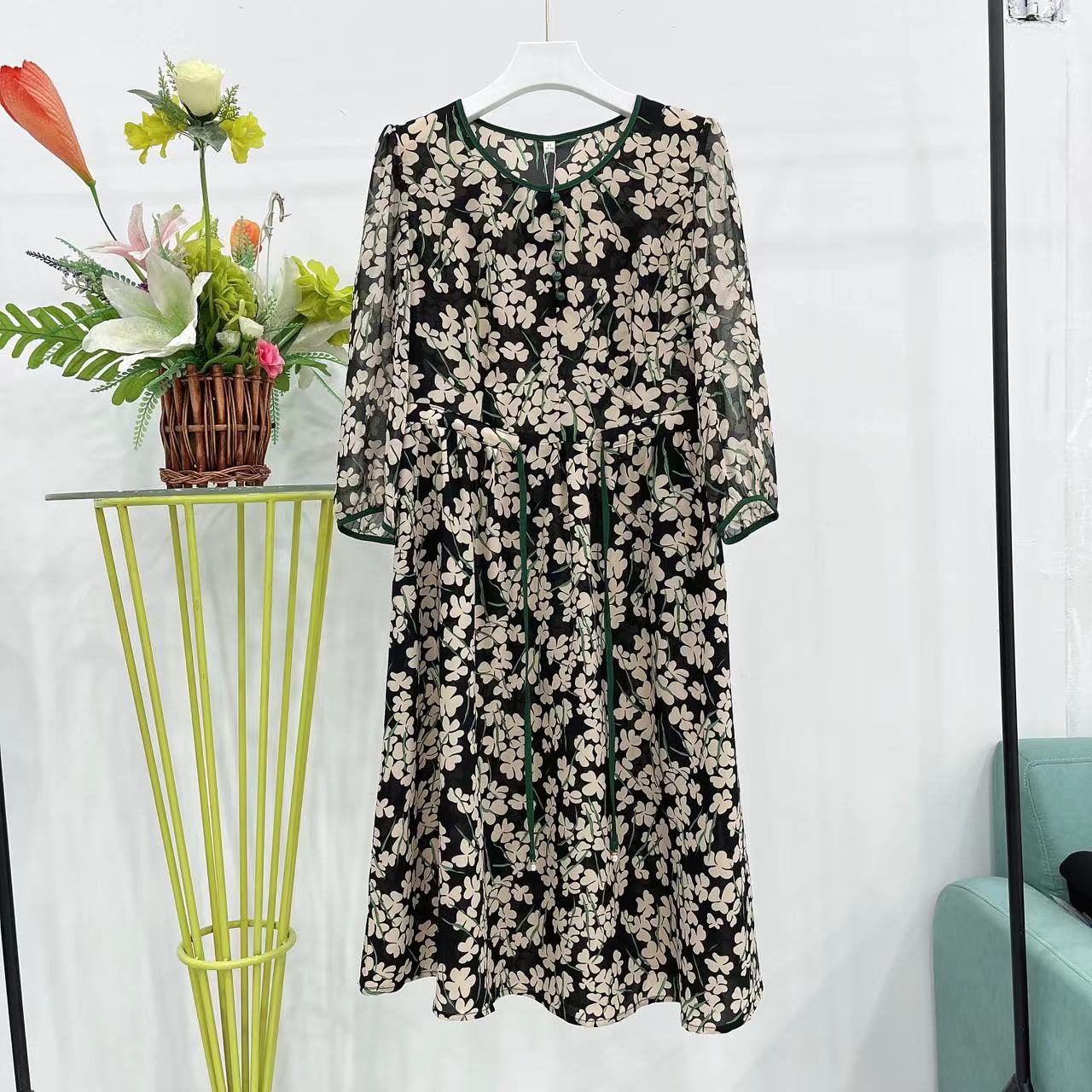 【Z269】2023新款时尚修身显瘦高端气质长袖连衣裙【直播间实物为准】