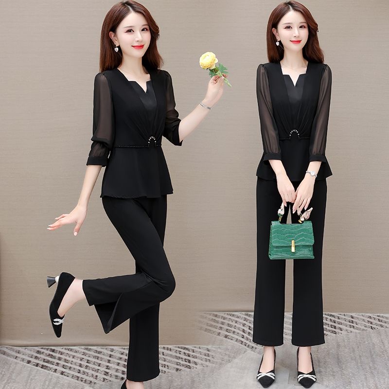 【Z196】2024新款秋季修身显瘦气质时尚两件套【直播间实物为准】