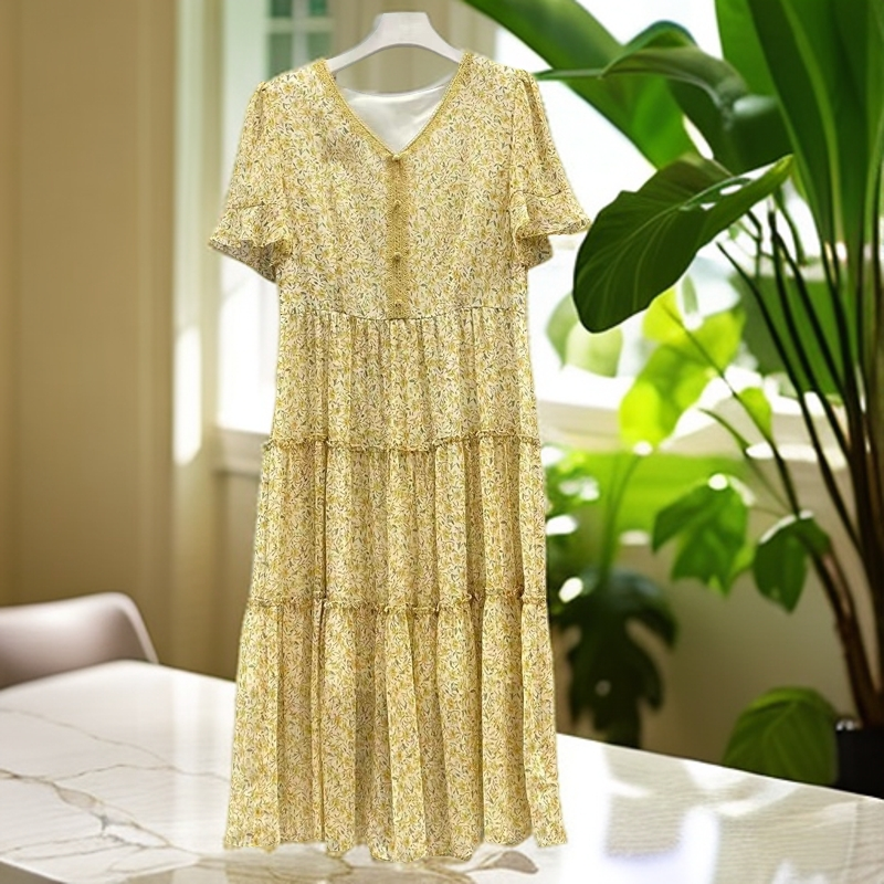 【A277】2024夏季新款雅丹优雅洋气时尚修身显瘦高端气质连衣裙