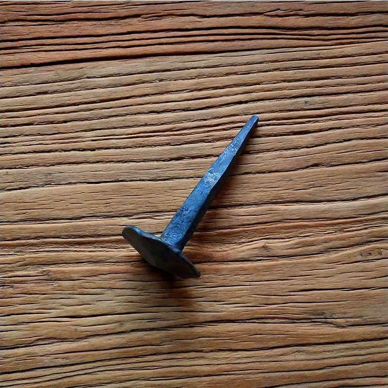 老旧手工锻造铁钉铁环门把手民俗老物件