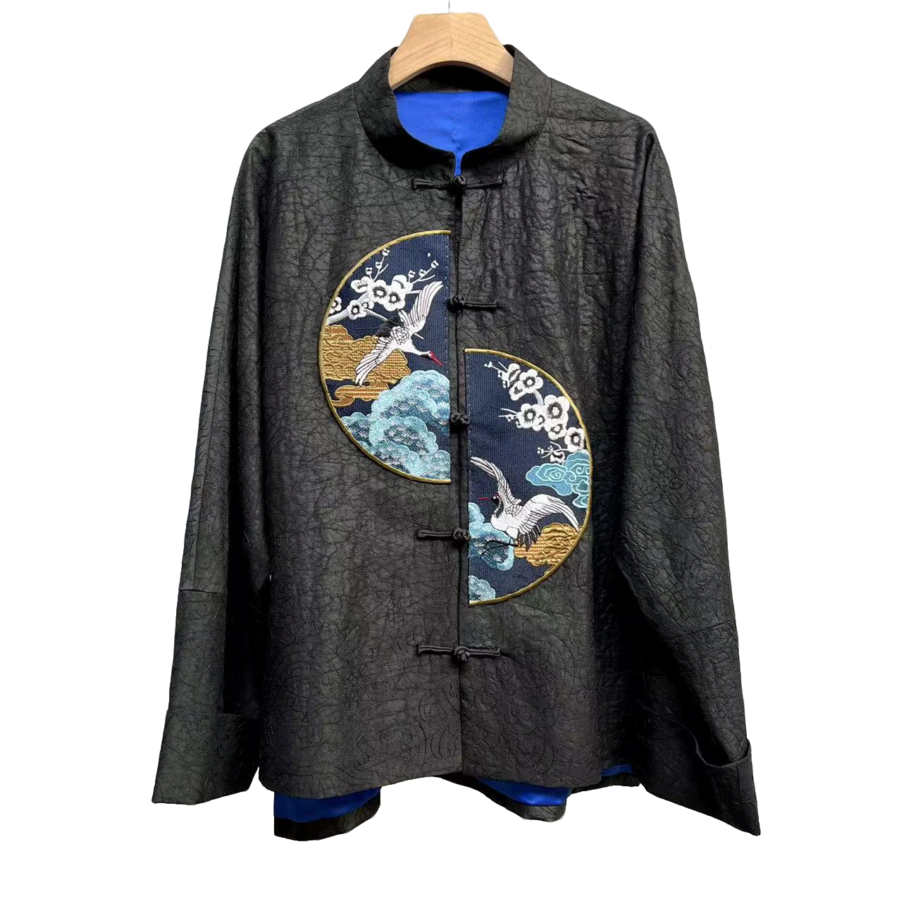 云中鹤 - 桑蚕丝重工刺绣！新中式复古国风短款唐装外套