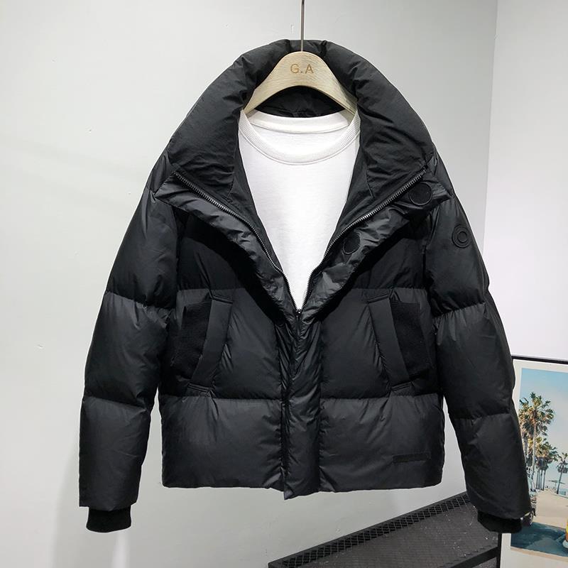 羽绒服男短款白鸭绒外套男装冬装加厚立领青年2023年冬季新款潮流