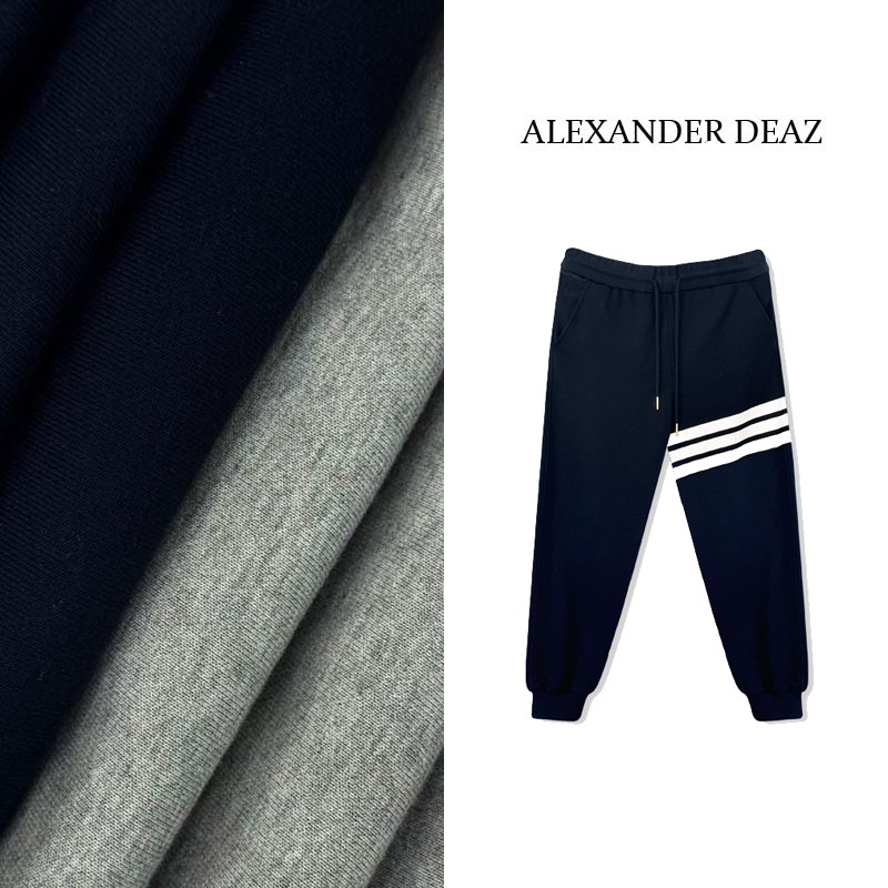 2025春季新款简约休闲条纹情侣款卫裤长裤-K5012