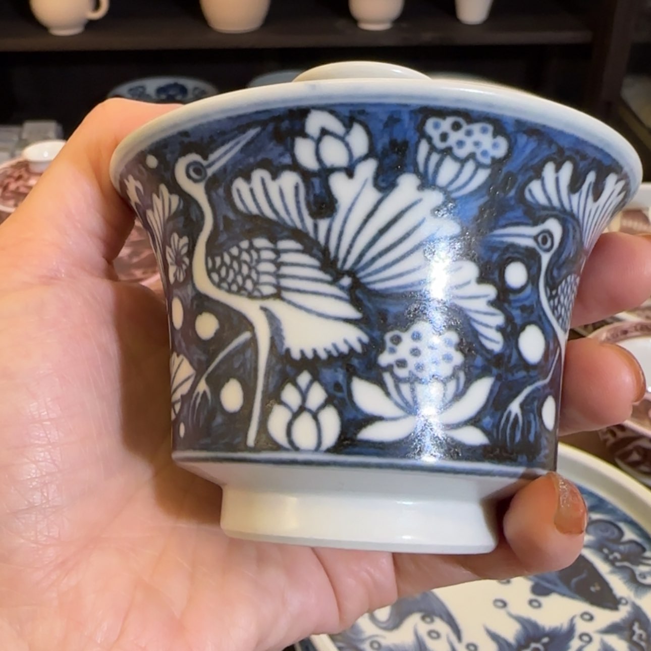 【闪购商品】陶瓷一路连科盖碗