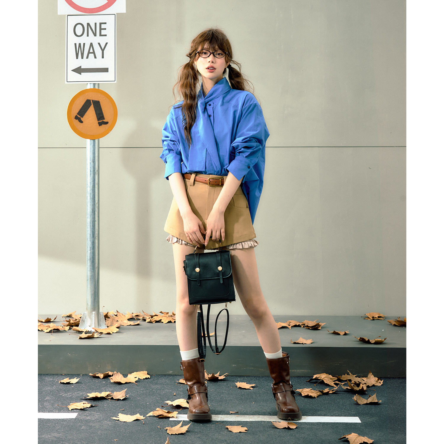 RECOIN R1C【现货】长袖时尚轻薄法式复古围巾领衬衫